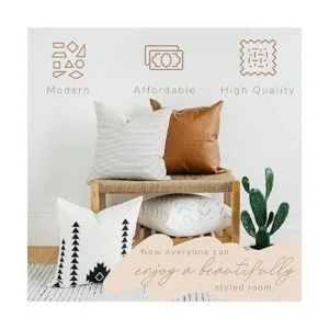 Woven Nook Fundas de almohada decorativas 100 algodón_3