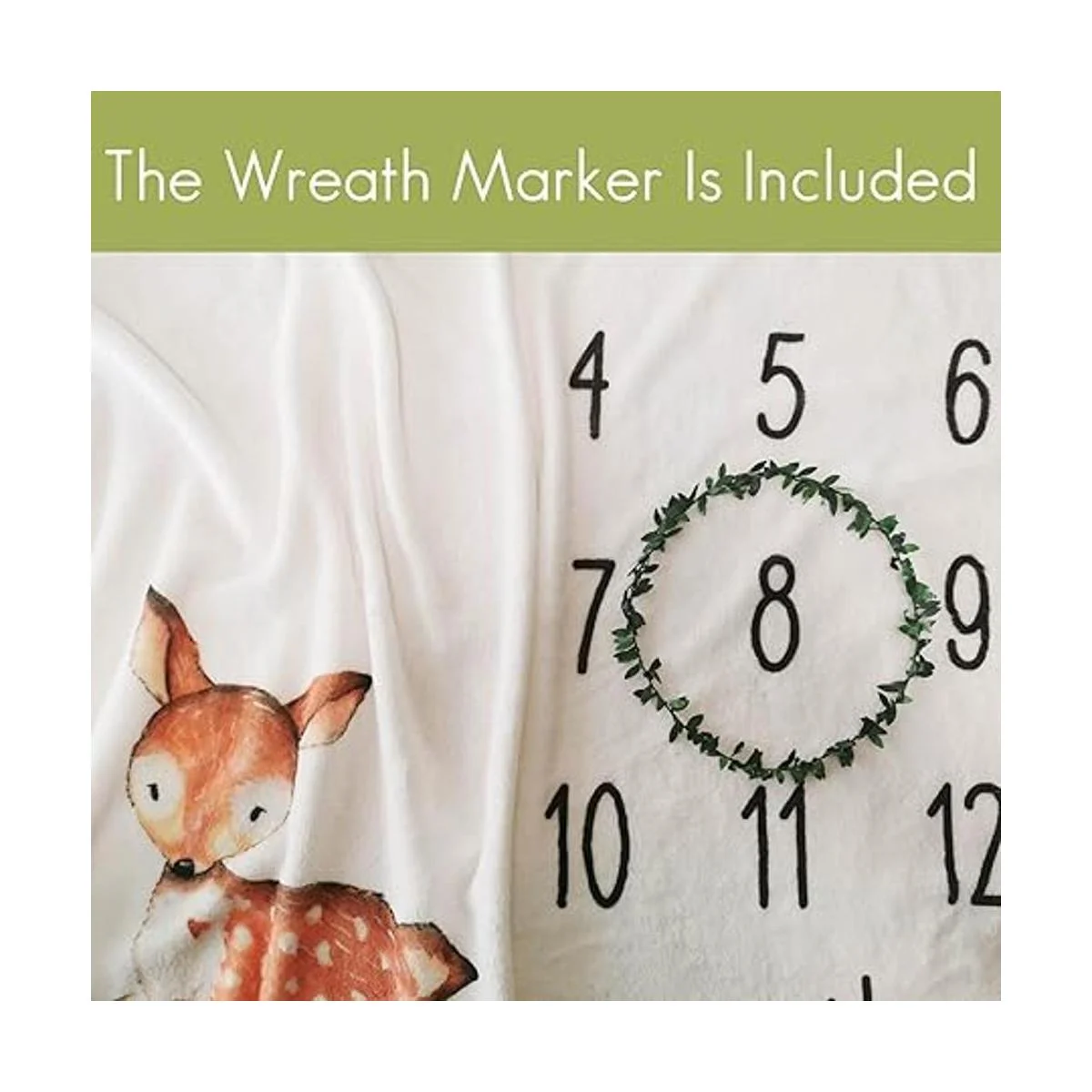 Woodland Baby Manta mensual de hitos para bebé tabla de