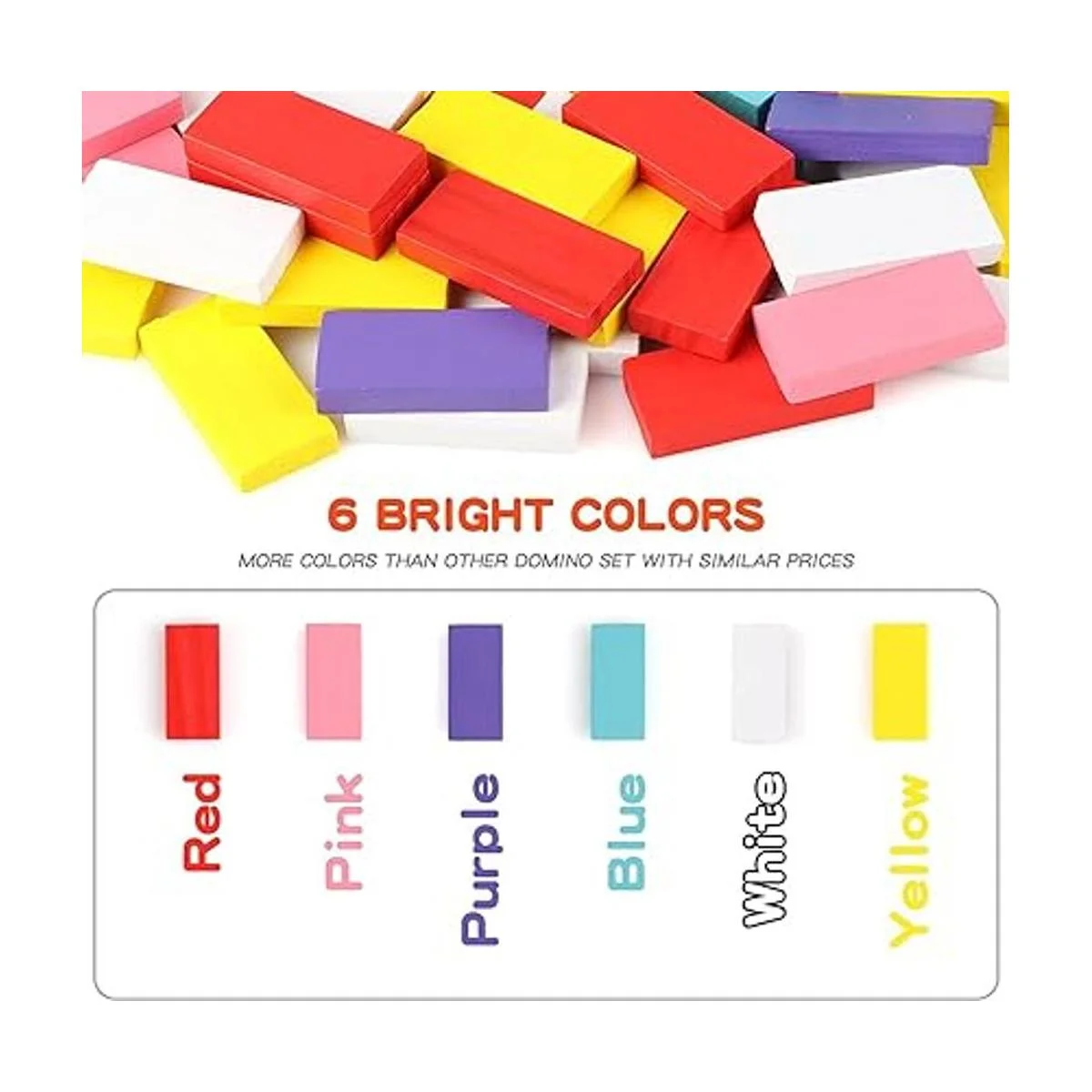 Wondertoys Juego de 600 piezas de dominó para niños_2