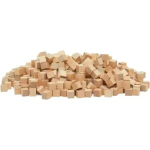 Woodpeckers Cubos de madera de 1 pulgada caja de 50
