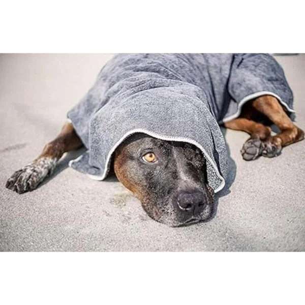Wooflinen Toalla de baño de microfibra para mascotas