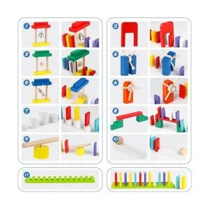 Wondertoys Juego de 600 piezas de dominó para niños_3