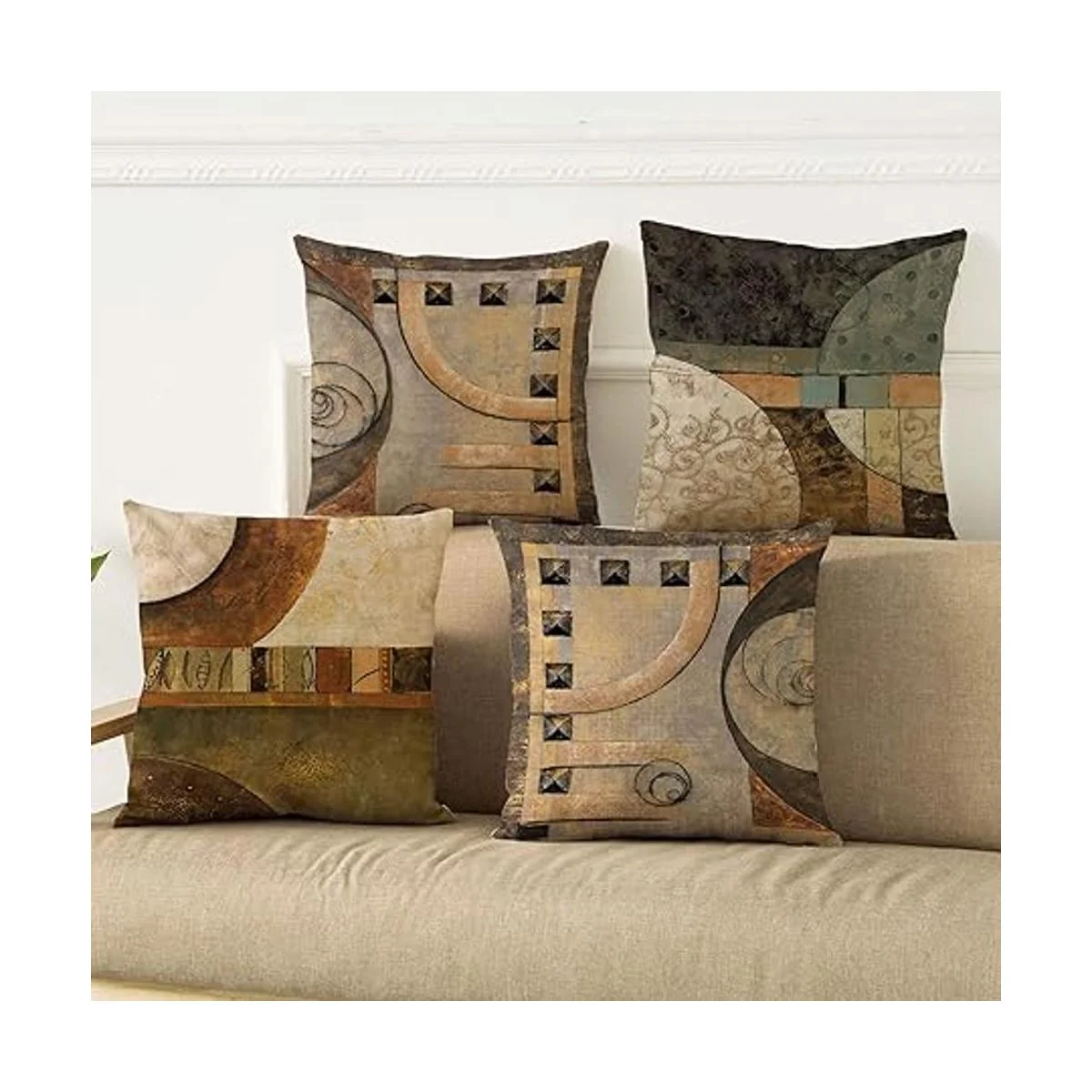 Womhope. Juego de 4 fundas decorativas para almohada_2