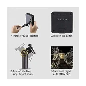 Woohaha Luces solares para exteriores Impermeable 8