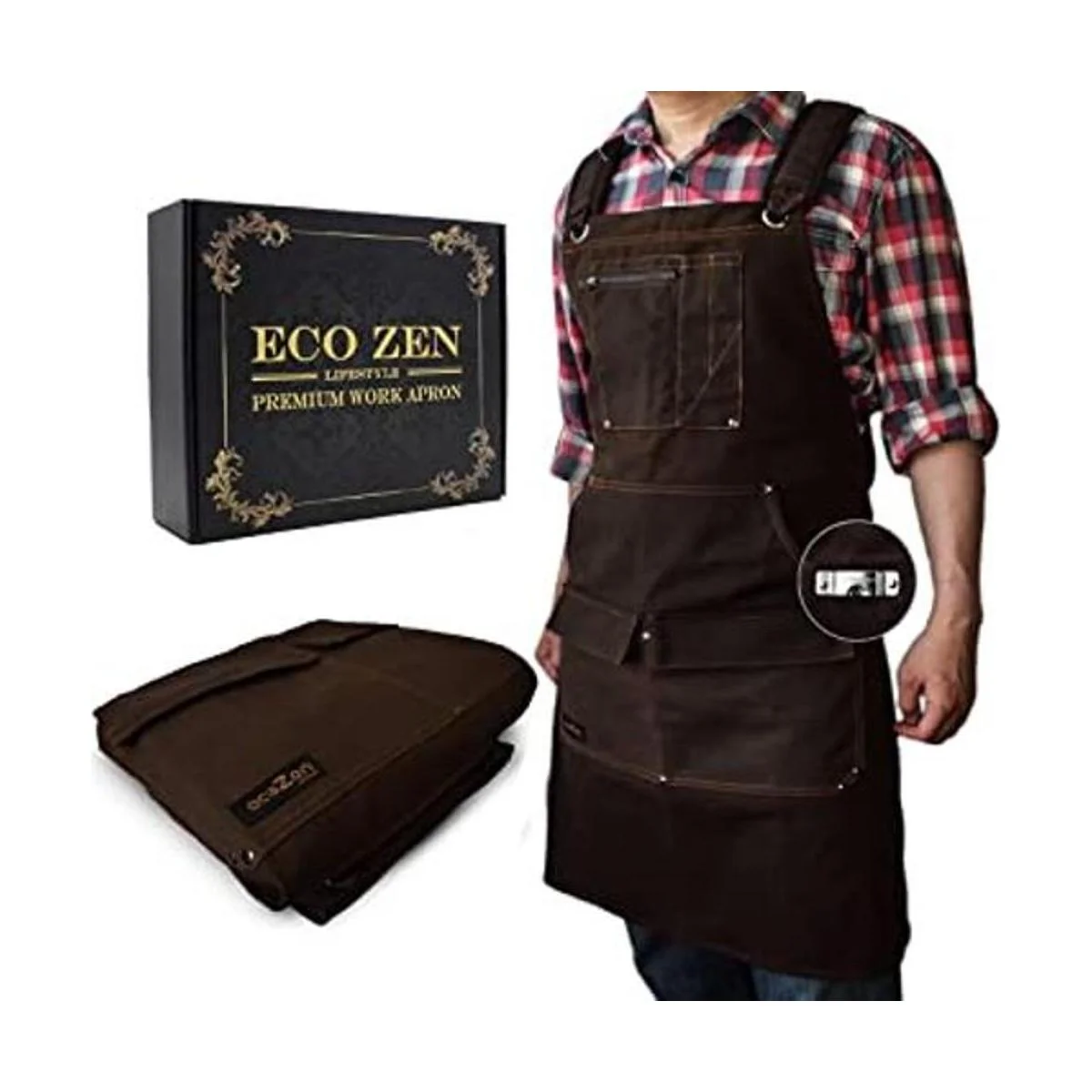 Woodworking Shop Delantal de trabajo de lona encerada de_1