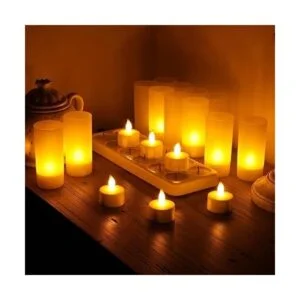 WoneNice Velas de té recargables no necesitan baterías