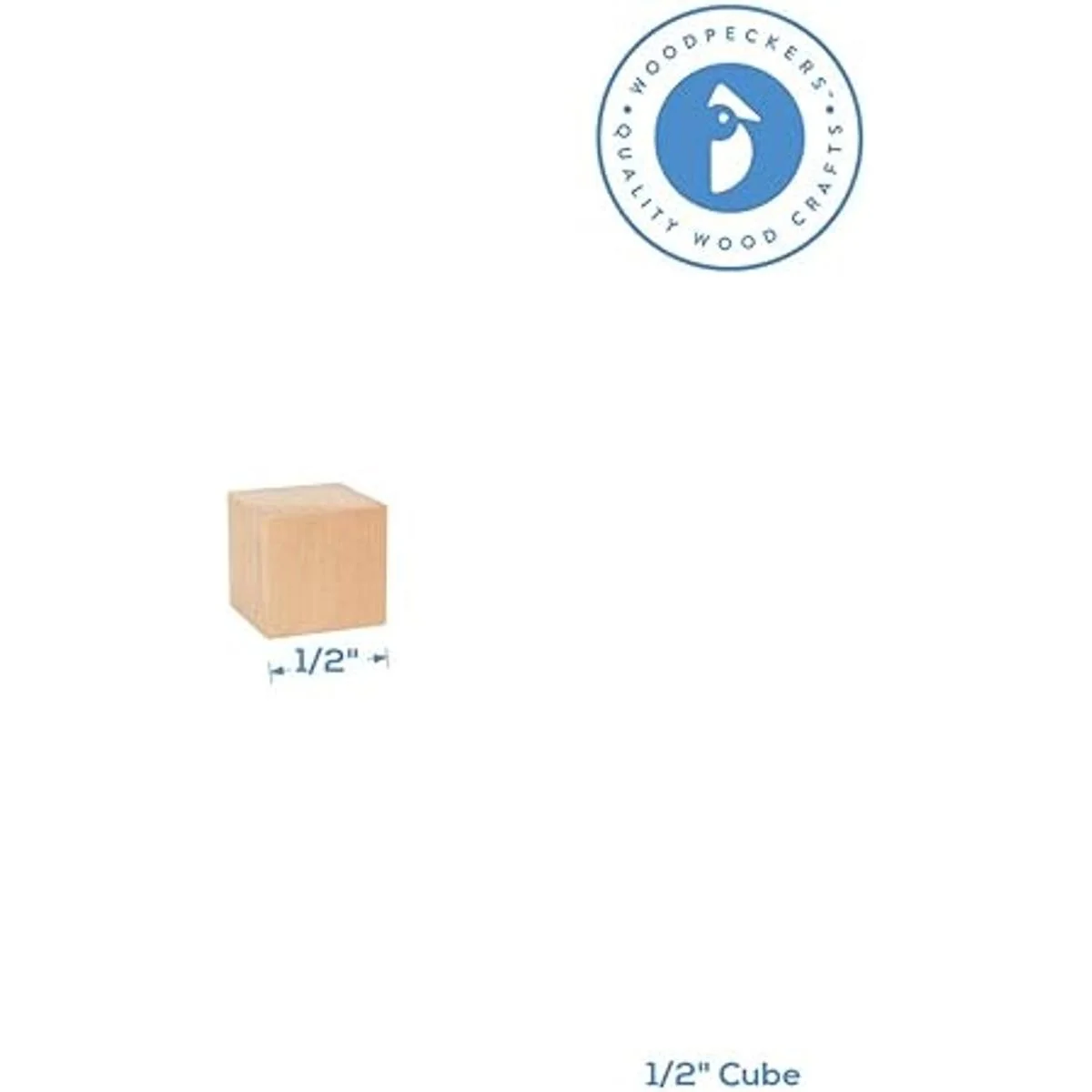 Woodpeckers Cubos de madera de 1 pulgada caja de 50