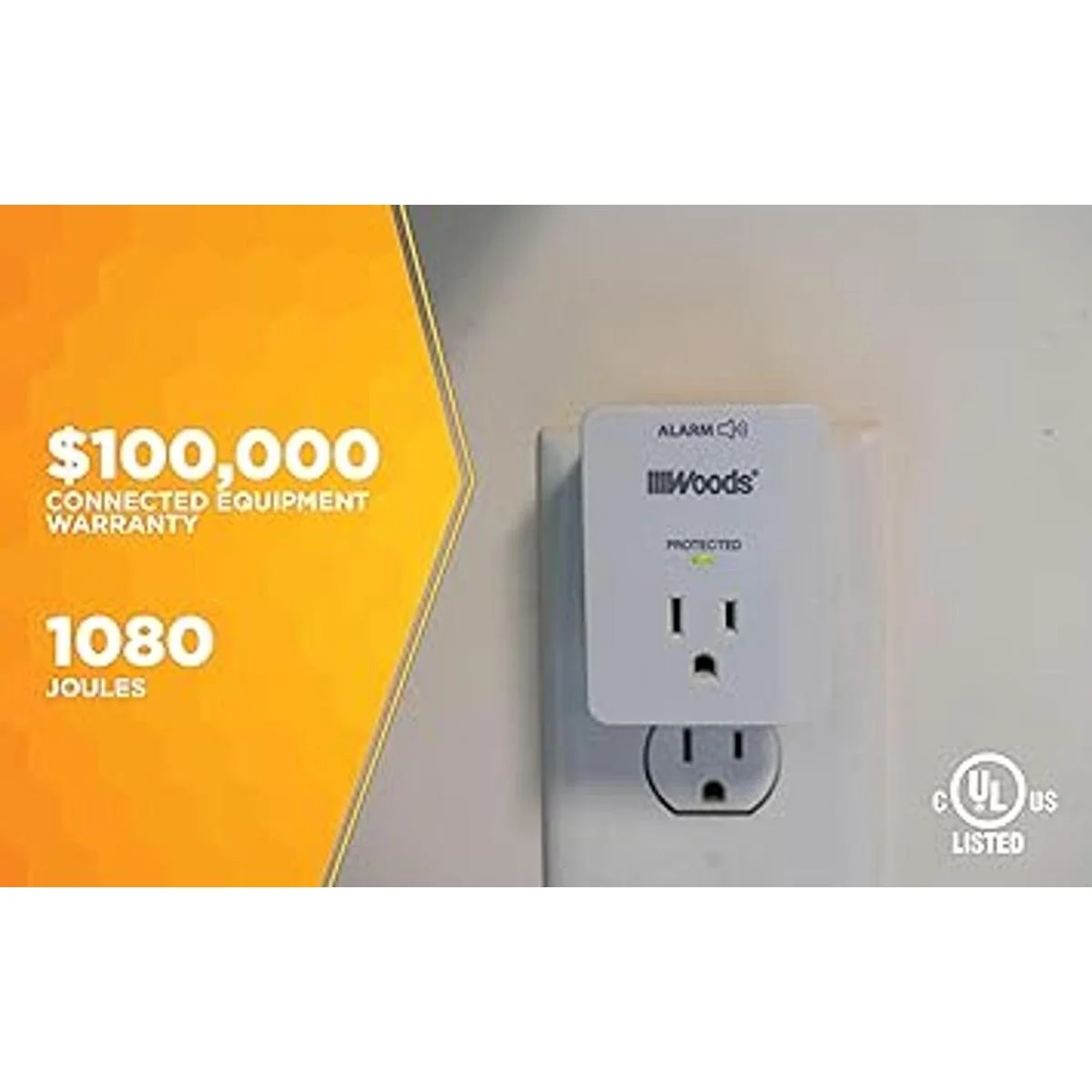 Woods 41008 Protector de sobretensiones de 3 clavijas_5