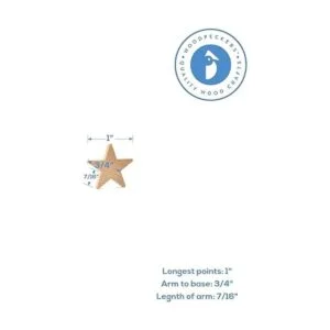 Woodpeckers Recortes de estrella de madera de 1 pulgada