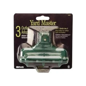 Woods 13270 Adaptador cubierto de 3 tomas color verde_2