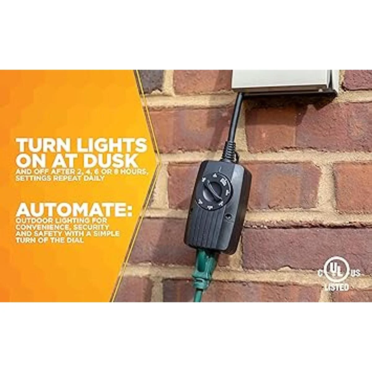 Woods 2001 WD temporizador mecánico para tomacorrientes