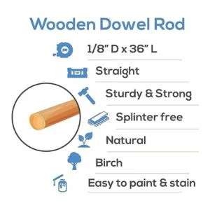 Woodpeckers Varillas de madera de 18 x 36 pulgadas