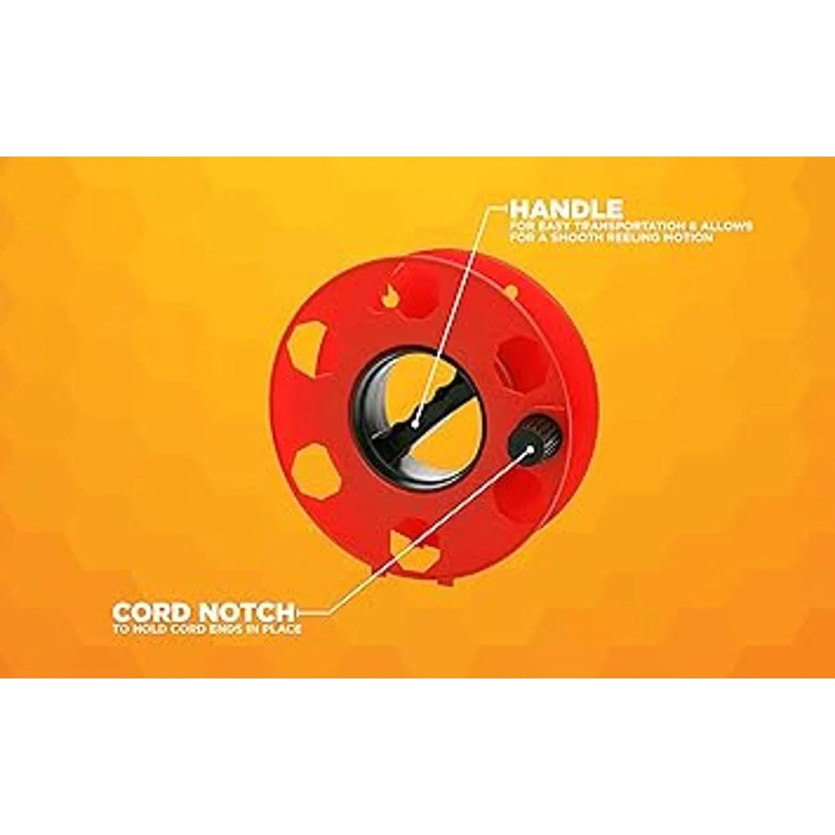 Woods E102 Rueda de almacenamiento de cables resistente_4