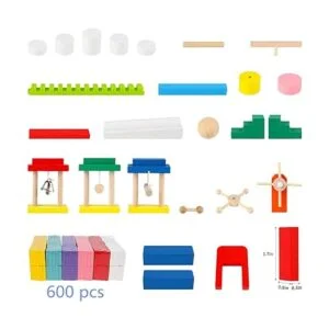 Wondertoys Juego de 600 piezas de dominó para niños_5