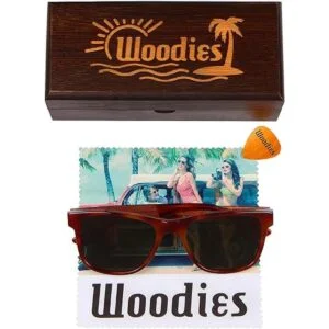 Woodies Lentes de sol de madera de nogal con acetato de