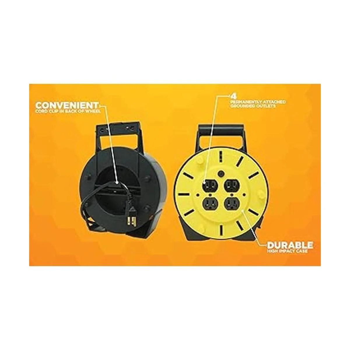 Woods4907 Reel de cordón de extensión con 4 salidas 163_4