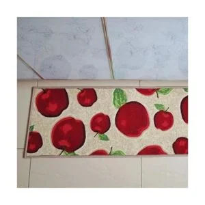 Wolala Home Alfombra de cocina de manzana roja esteras de_3