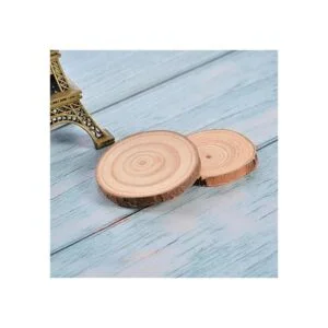 Wixine 50 rodajas redondas de madera de pino para troncos