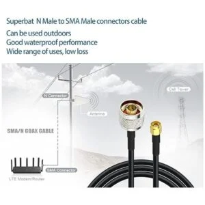 Wlaniot Cable RG58 de baja pérdida N macho a SMA macho_4