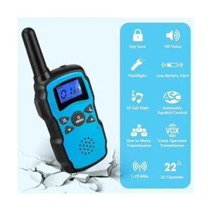 Wishouse Walkie Talkies recargables para niños de largo_3