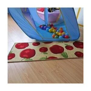 Wolala Home Alfombra de cocina de manzana roja esteras de_4