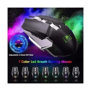 Wireless Gaming Keyboard and Mouse Combo3 in 1 Rainbow_3