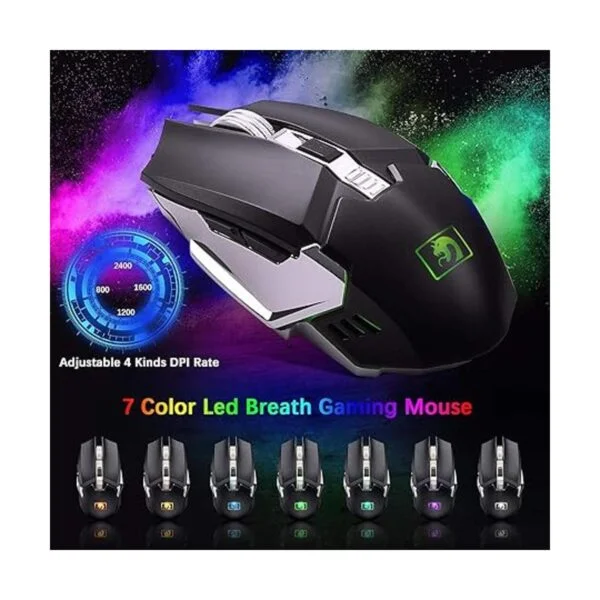 Wireless Gaming Keyboard and Mouse Combo3 in 1 Rainbow_3
