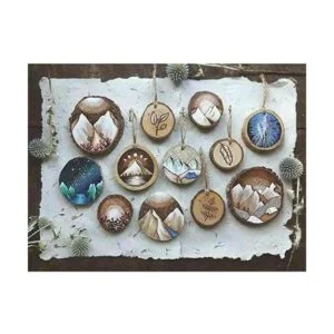 Wixine 50 rodajas redondas de madera de pino para troncos