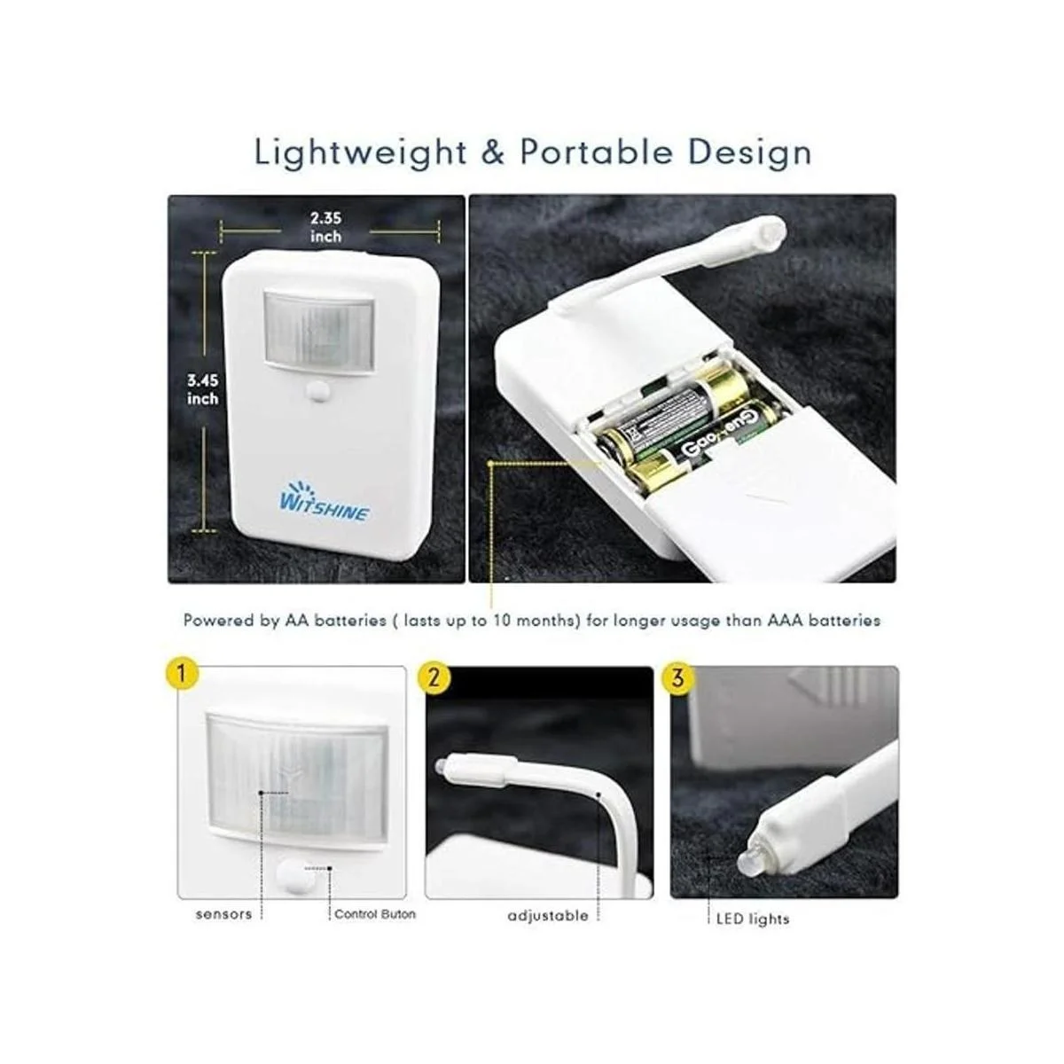 Witshine Paquete de 2 luces nocturnas para inodoro 16_2