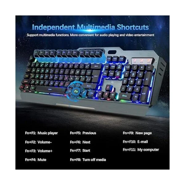 Wireless Gaming Keyboard and Mouse Combo3 in 1 Rainbow_5