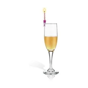 Wish Clips Velas de cumpleaños para bebidas 15 velas y