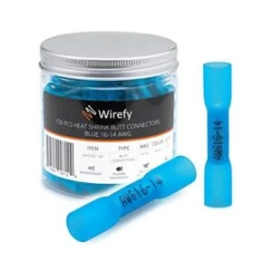 Wirefy 150 conectores de tope termocontraíbles color azul_1