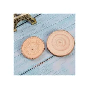 Wixine 50 rodajas redondas de madera de pino para troncos