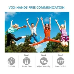 Wishouse Walkie Talkies recargables para niños de largo_4