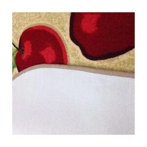 Wolala Home Alfombra de cocina de manzana roja esteras de_6