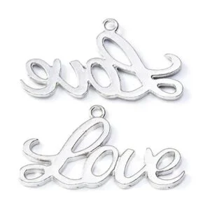 Wixine Juego de 100 colgantes de tono plateado envejecido_6