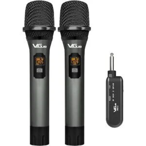 Wireless Microphone VeGue UHF Cordless Dual Handheld_1