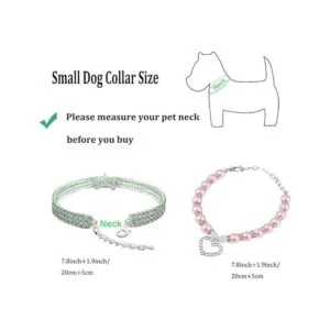 WoYous Juego de collar de perro con diamantes de imitación_3