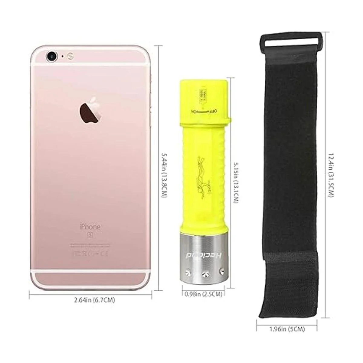 WishDeal Paquete de 2 linterna de buceo bajo el agua LED_2