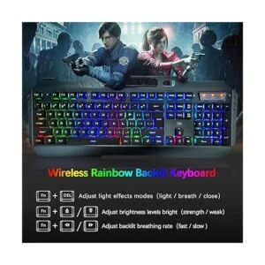 Wireless Gaming Keyboard and Mouse Combo3 in 1 Rainbow_2