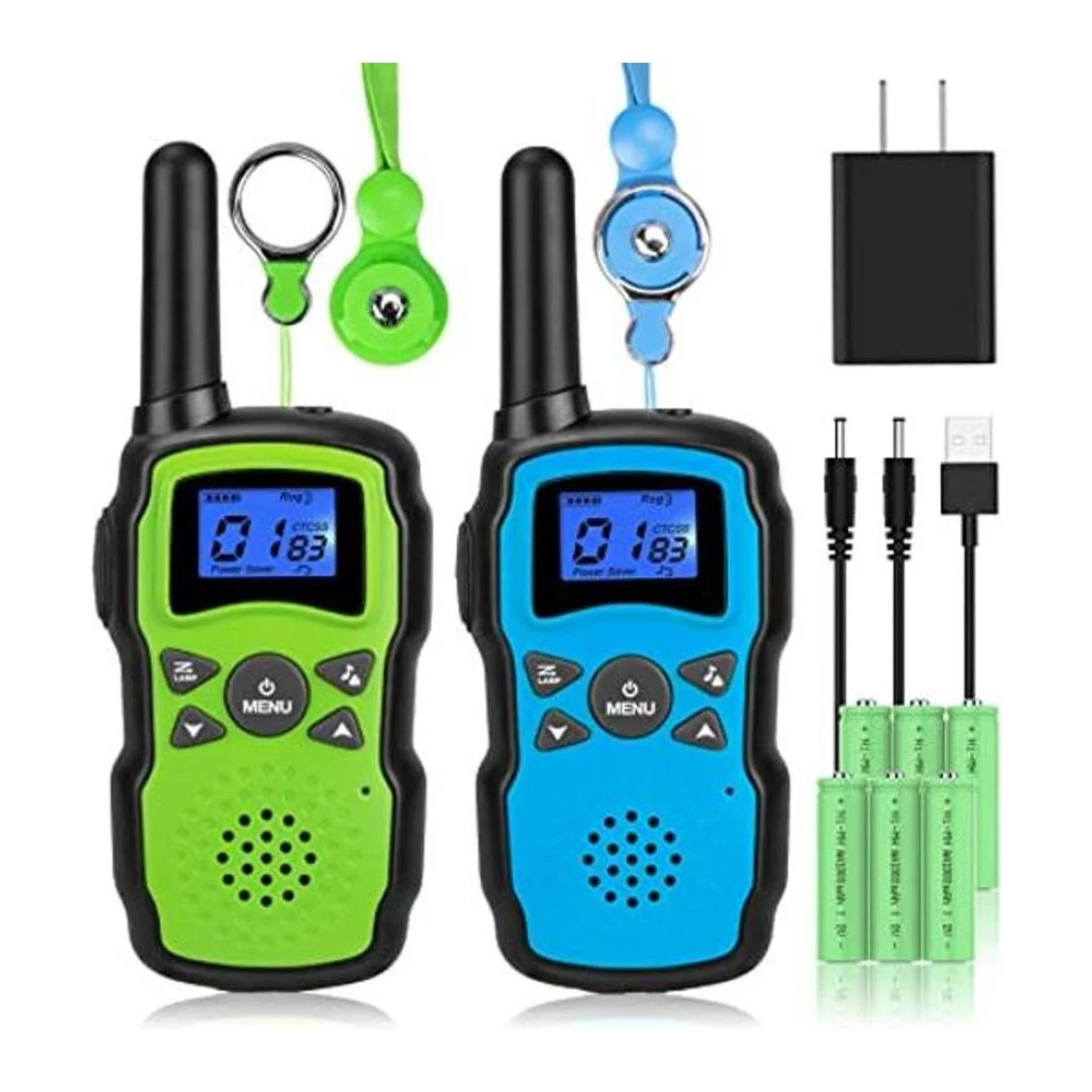 Wishouse Walkie Talkies recargables para niños de largo_1