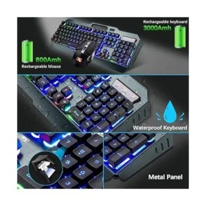 Wireless Gaming Keyboard and Mouse Combo3 in 1 Rainbow_6
