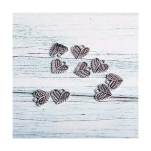 Wixine 100 cuentas con colgante de corazón de alas de