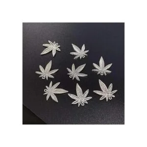 Wixine 50 colgantes de hoja de arce de 0.984 x 0.866 in