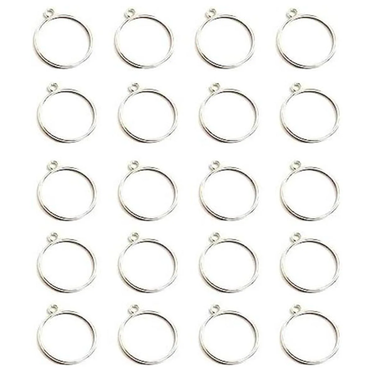 Winture Juego de 20 colgantes redondos de bisel de_1