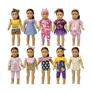 Windolls 10 juegos de ropa de muñeca de bebé de 14 a 16_3