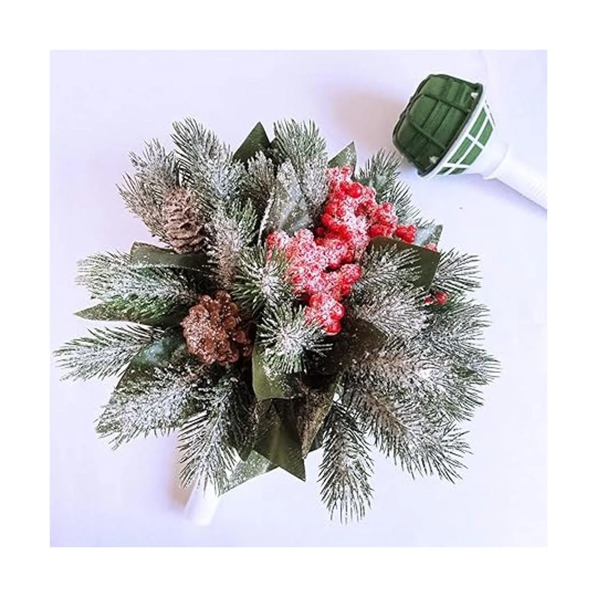 Winlyn 6 soportes de ramo de espuma con mango floral para_5