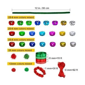 Winlyn Juego de 475 adornos para árbol de Navidad corona