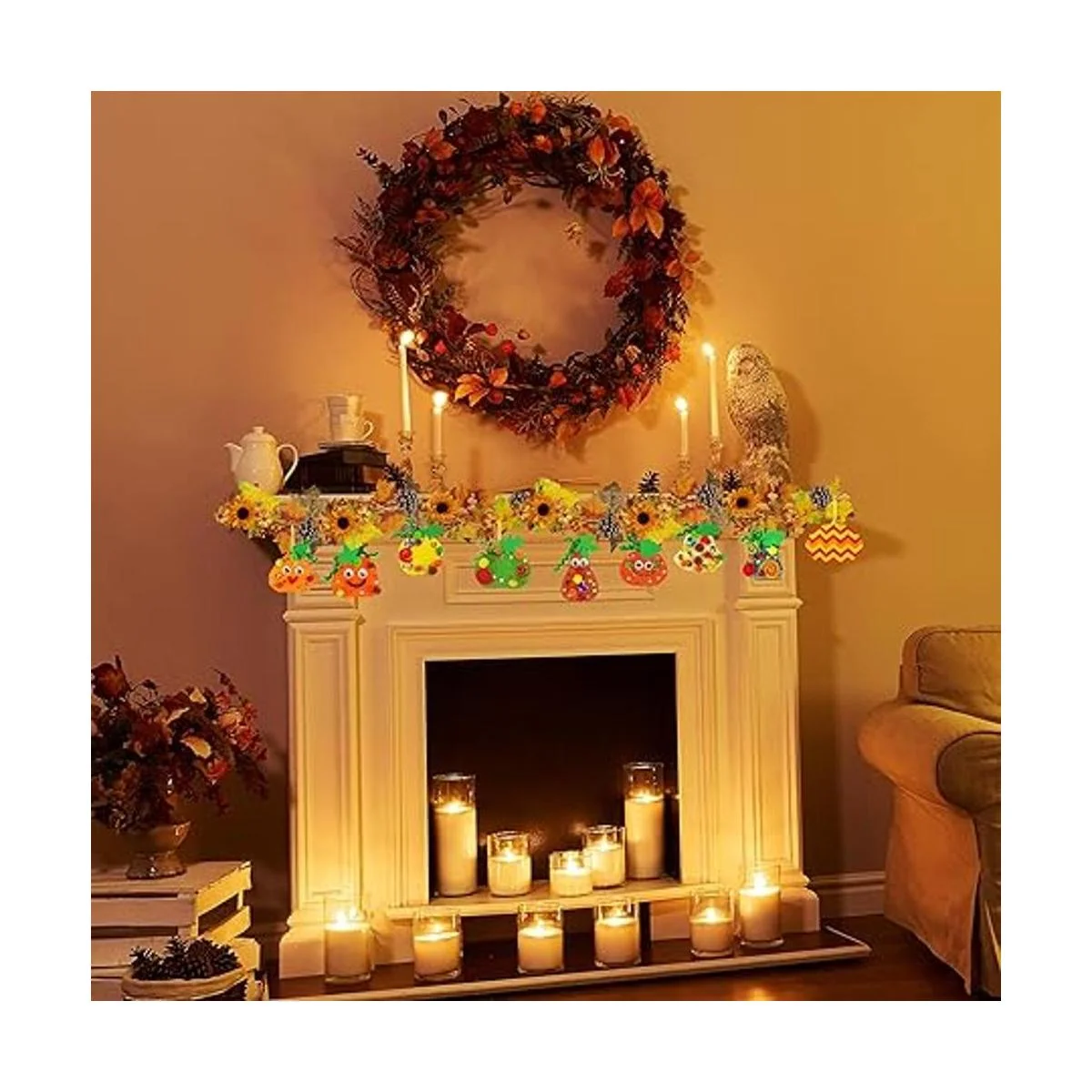 Winlyn 36 juegos de decoración de calabaza de otoño DIY