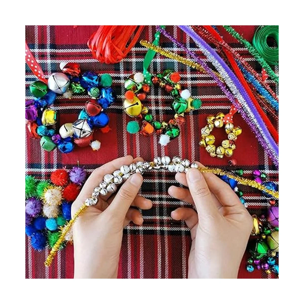 Winlyn Juego de 475 adornos para árbol de Navidad corona